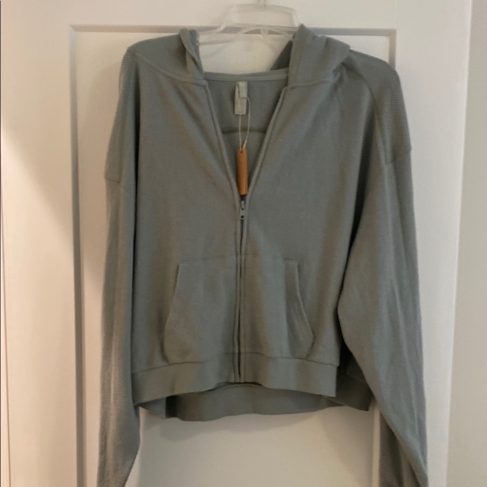 Gray Zip-Up Hoodie